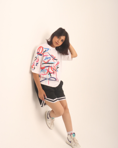 splash White Tee -MERAKI